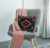 Südwestliche Navajo Kilim Kissenhülle, Blau Rot Geometrisch Bohemian Tribal Heimdekoration (Kein Einsatz)