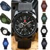 Gemius Army Sports Watch Woven Strap Stainless Steel Buckle Daily Use Man Gift