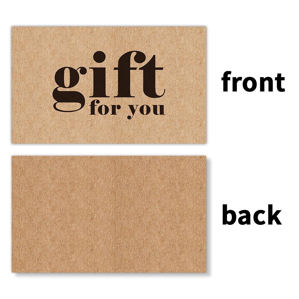 Online Retail Handmade Appreciation Labels "Gift For You" Cardstock Kraft Paper Greeting Cards