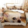 3D Animal Theme Bedding Set Queen Size Black Dachshund Duvet Cover Set Cute Pug Dog Printed Comforter Cover For Kids Teen Boys