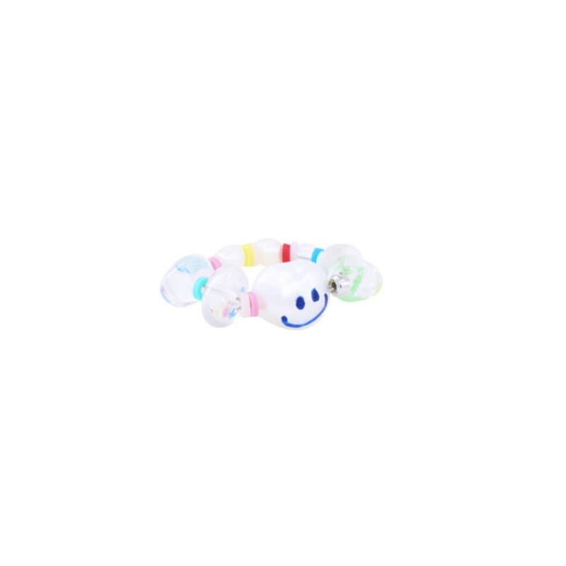jewelCOUNTY HAPPY THINGS BLUE SMILE BEADS RING