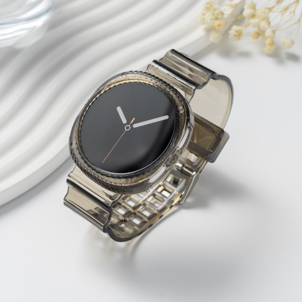 Przezroczyste Etui+Pasek do Samsung Galaxy Watch 8 40 44mm Opaska Pulseira Silikonowa Bransoleta Correa do Galaxy Watch 8 Classic 46mm