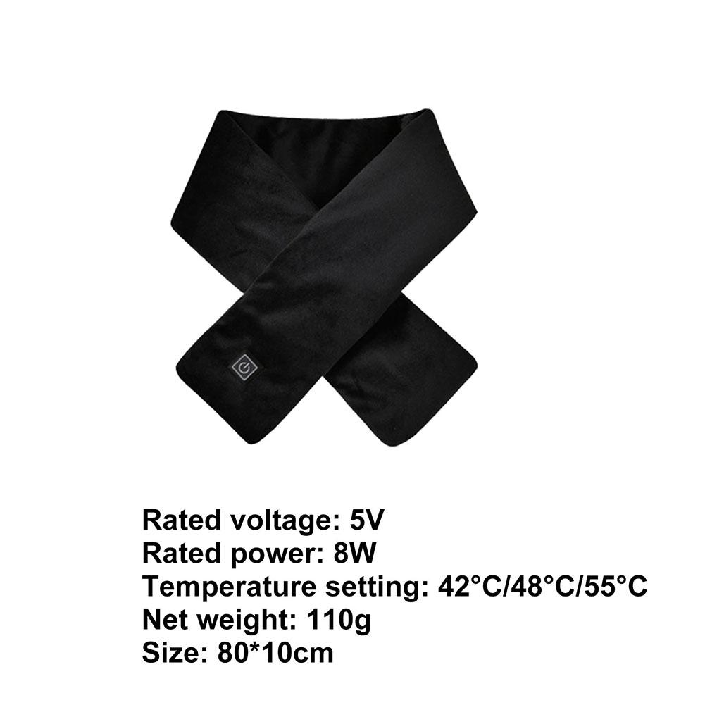 Electric Heating Scarf Heating Pads 3 Gear Heating USB Heater  Thermal Shawl Outdoor Warm Neck Brace Warm Bib For Women Men