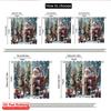 2pcs 2D flat printing Merry Christmas Popular Party Window Curtains Santa Claus Sleigh Gifts Deer Polyester Without Electricity