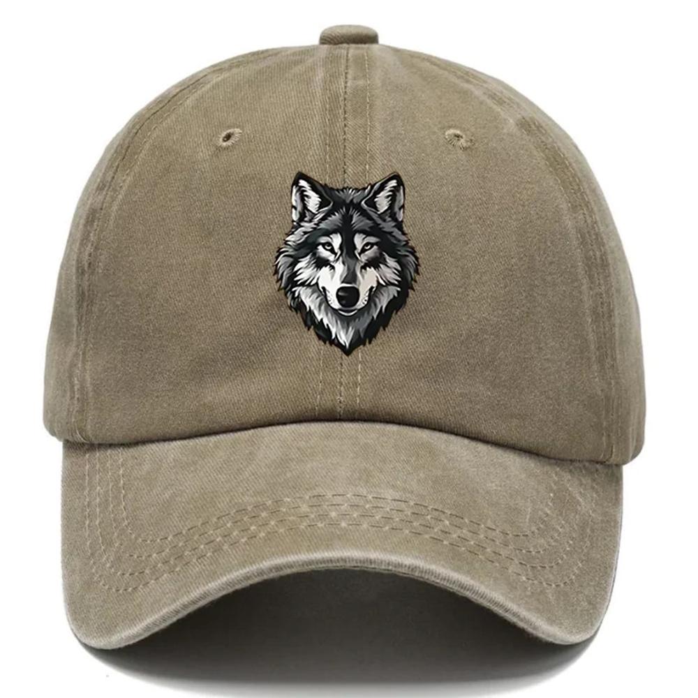 Pc Classic Cartoon Wolf Hat Casual Baseball Hat Design Style Breathable DAD Hat Multiple Color Options Adjust Hats Suitabl
