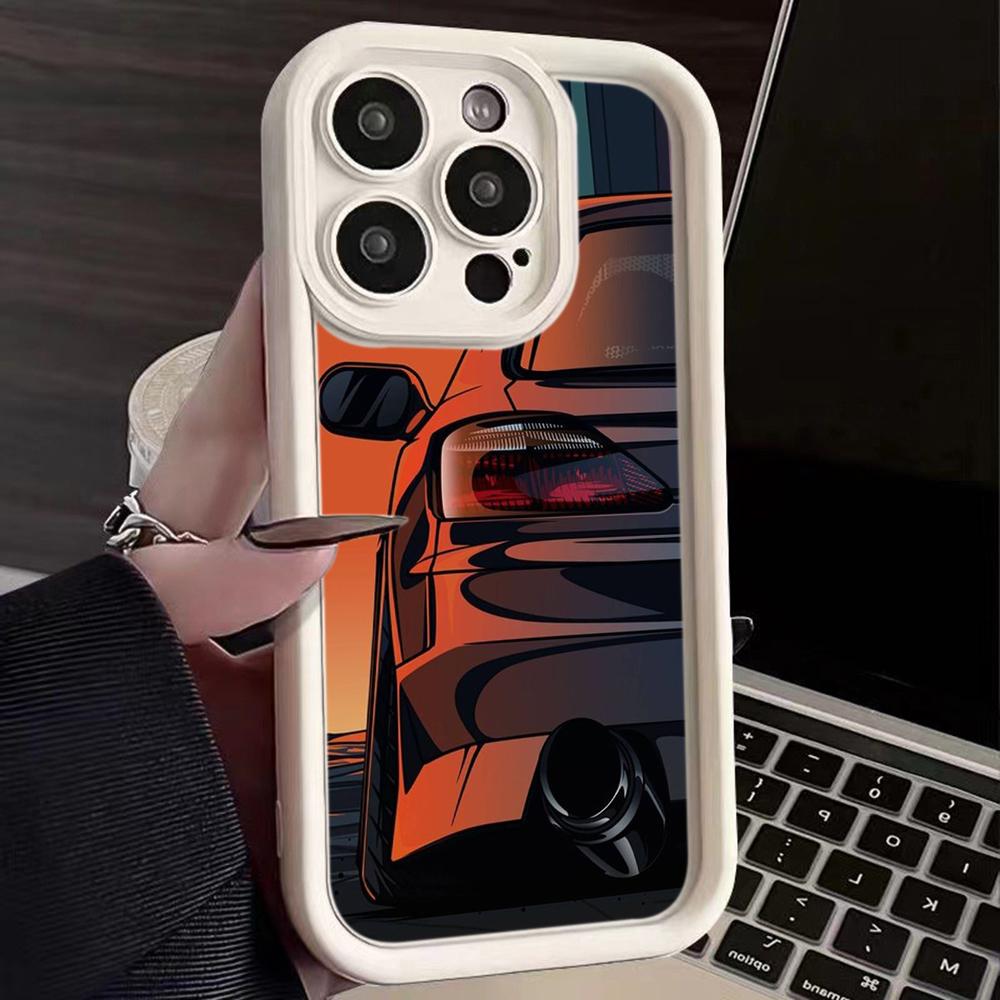 Ae78 Fashion Car Pattern Design Art Protective Phone Cases for iPhone 13 14 15 Pro Max Infinix Hot 40i Tecno Camon 30 20 Pro Angel Eyes TPU Back Cover