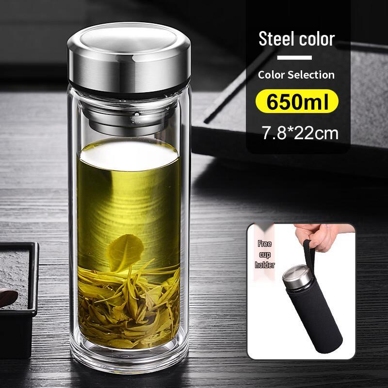 Shixun Double-Wall Borosilicate Glass Mug