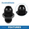 A ABSOPRO Female Flare Reducer Hose Fitting Adapter AN8 AN10 Fuel Line Connector Aluminum Black
