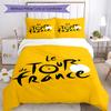 3pcs Tour de France Bedding Set Duvet Cover Closure Includes 1 Duvet Cover & 2 Pillowcases, Soft and Comfortable for All Seasons.