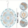 10 Inch Bohemian Wind Spinner Outdoor Decor with 360 Swivel Hook Mandala Design for Garden Balcony Patio Artistic Gift All Seasons