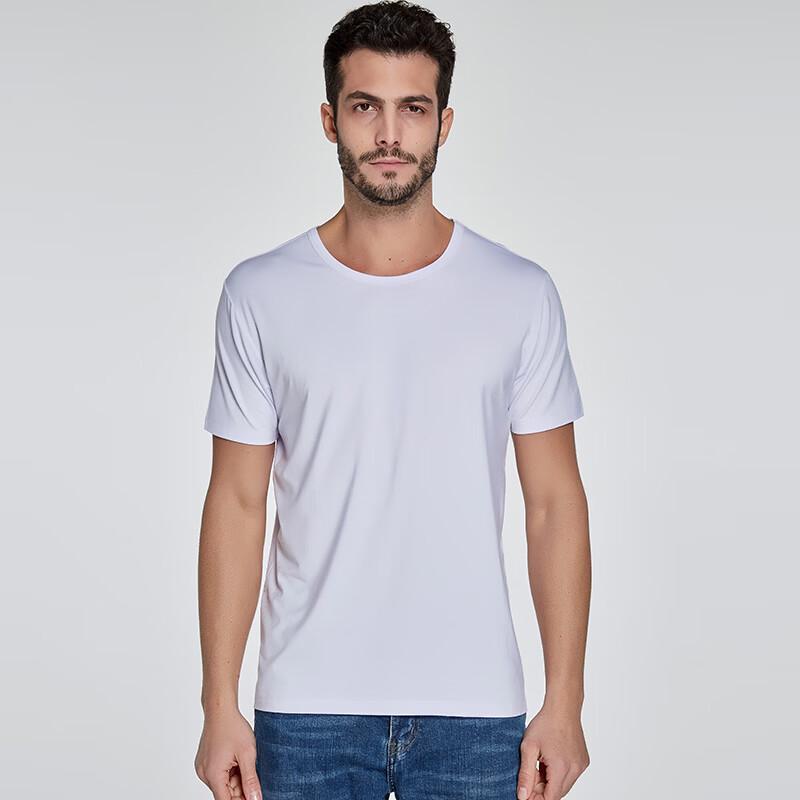 Men's Bamboo Fiber Antibacterial Plus Size Short Sleeve T-Shirt