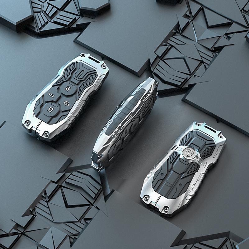 Galvanized Alloy Silicone splicing Car Key Cover Case For Xpeng Xiaopeng p7 p7i p5 g3 g3i g9 g6 22-23 Car Accessorie