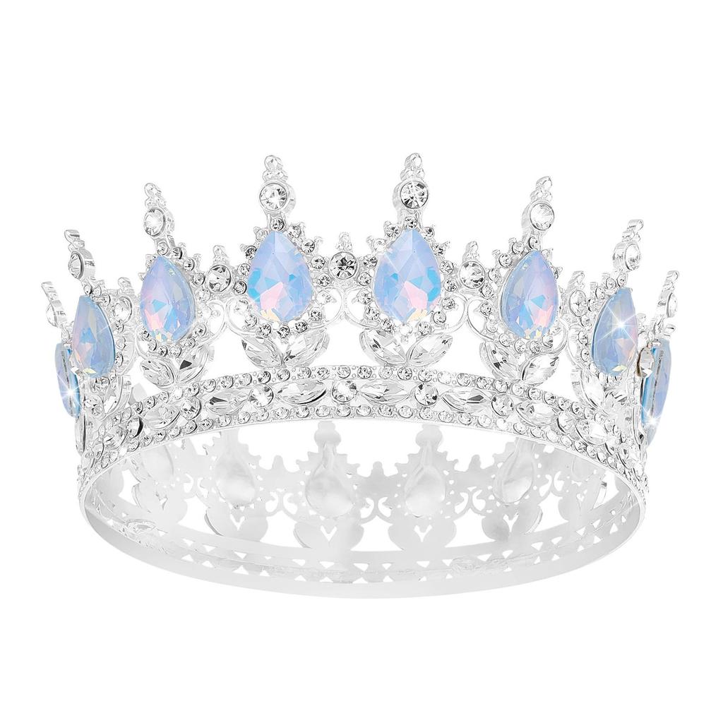 Diadema Tiara Corona di Re Barocca Europea con Strass