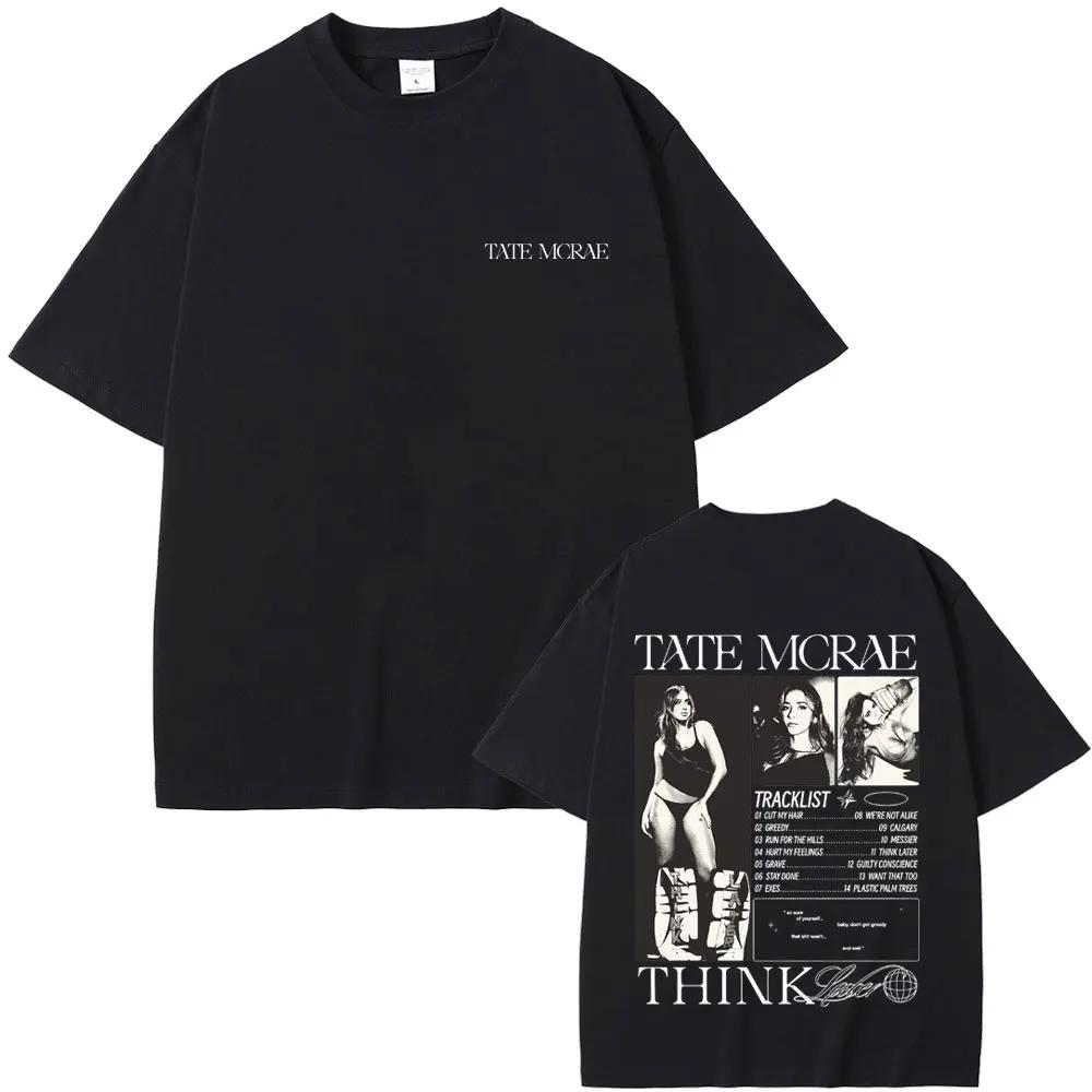 

Singer Tate Mcrae The Think Later Tour T Shirts Unisex s Fashion Crewneck T-shirts Unisex Unisex Vintage Oversized Short Sleeve T-shirt S