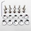 Car License Plate Anti-Theft Bolt Exterior Parts Bolt License Frame Security Screws M6 (Silver, Set of 10)
