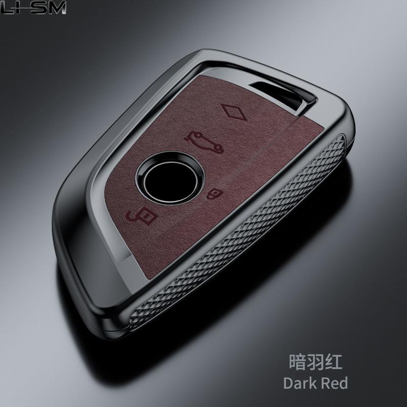 

Pvc + Suede Key Case Cover Keychain, Compatible With Bmw 120I, 225I, 320I, 330Li, 5/3/7 Series, I3, Ix, X3, X5, X6, M3, M2, X3M