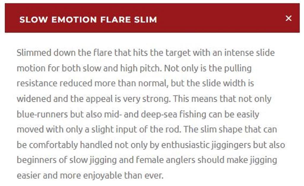 Xesta Metal Jig Slow Emotion Flare Slim 210 grams FASBL (0281)