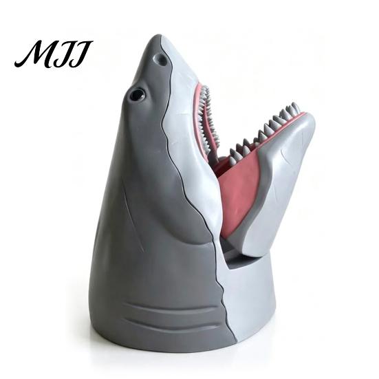 Animal Decorative Container Shark Snack Bowl Desk Organizer, Head Jewelry Candy Storage Box, Desktop for Home Office