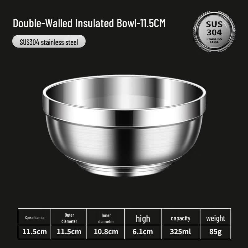 316 Stainless Steel Double-Layer Bowl