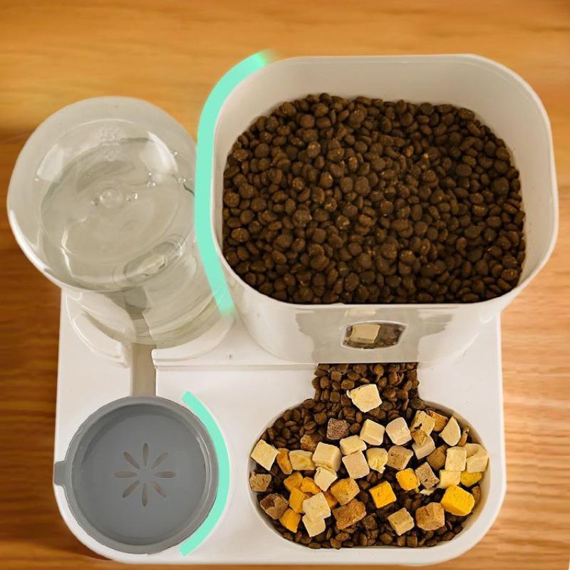 Dog Cat Food Bowl Automatic Feeder Water Dispenser Double Bowls Large Capacity Household Pet Supplies Portable Water Container