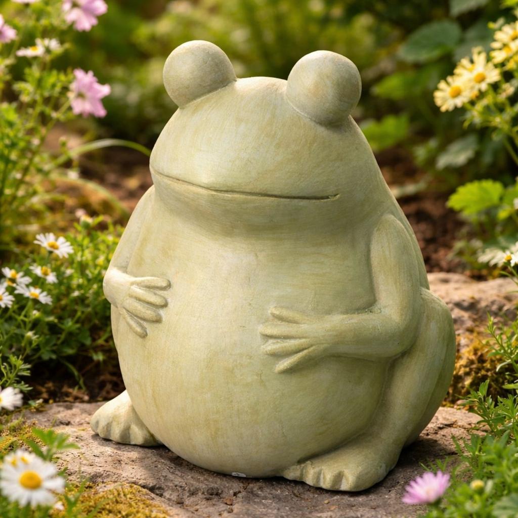 Decorative Terracotta Frog Figurine 20 Cm