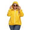 Women's Solid-color Hooded Long-sleeved Windbreaker, Mountaineering Sports Windbreaker, Jacket And Top