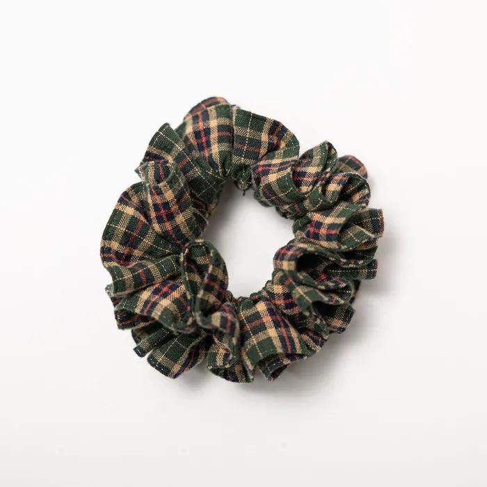 DD_Autumn Plaid Round Scrunchie_2color
