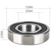 2pcs 35x72x17mm Deep Groove Ball Bearing 6207ZZ 6207RS Bearing For Handcarts Agricultural Machinery Power Tools Maintenance