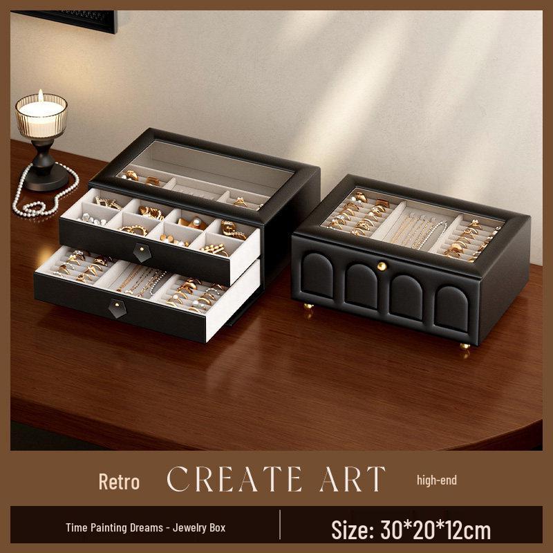 Exquisite Retro Jewelry Box - Luxurious Wedding & Birthday Gift for Accessory Storage