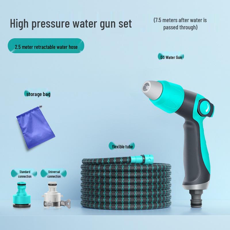 High-Pressure Water Gun: Garden Sprinkler & Floor Cleaner with Telescopic Hose