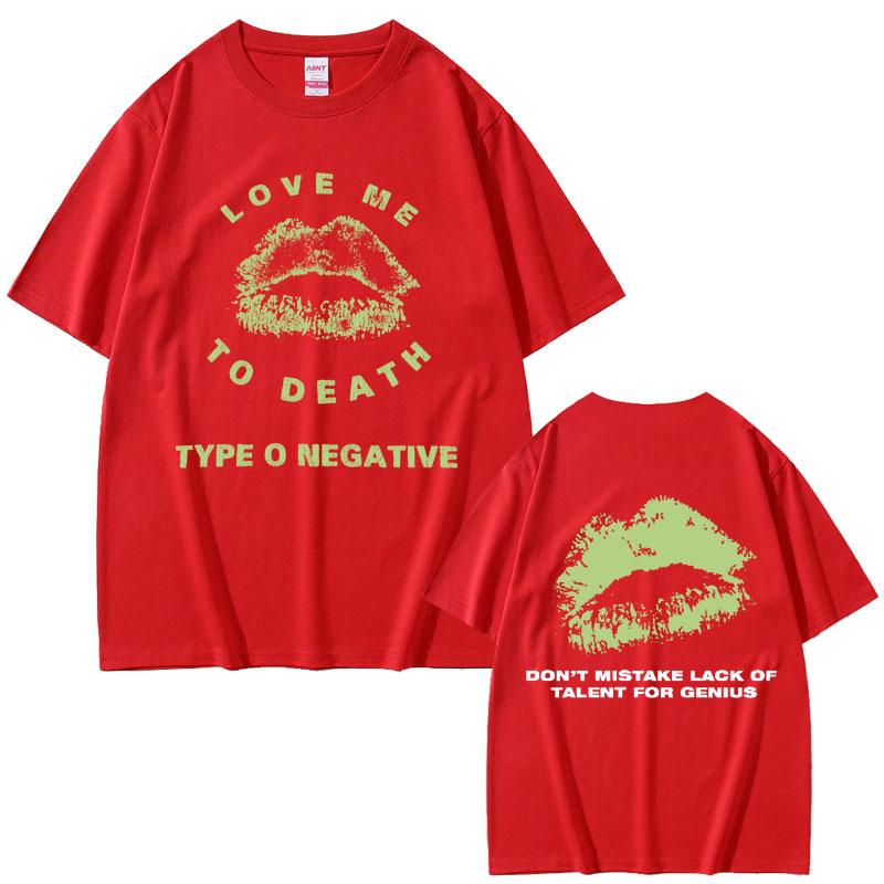 

Rock Band Type O Negative 1996 Love Me To Death Graphic T Shirts Mens Vintage Metal Tshirts Male Gothic Oversized Streetwear 4XL