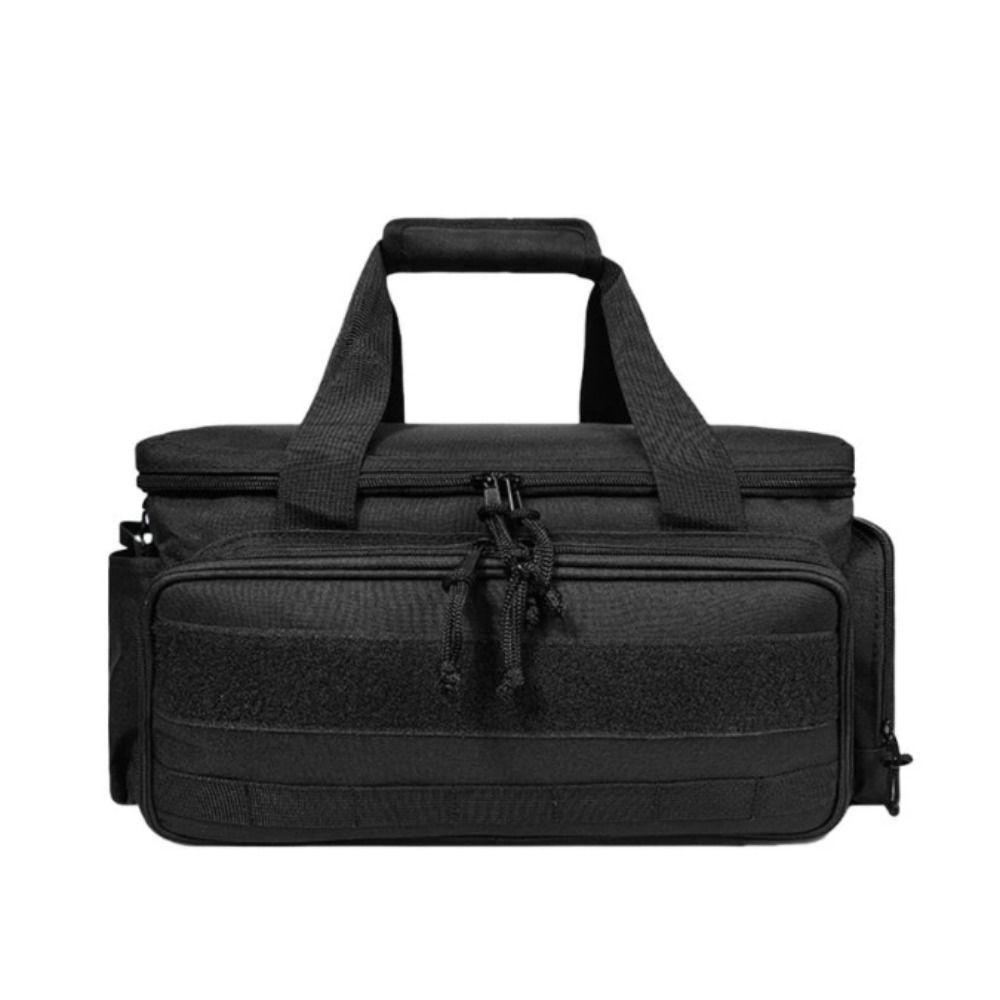 Black Color Multifunctional Work Bag Thick Padded Base Water Resistant Tool Bag For Electricians