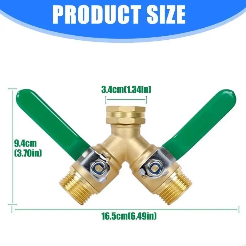 Strong Brass Y 2 Way Ball Valves with Corrosion Resistance Universal Pipe Fitting Valves Uprades for Home Heating M4YD