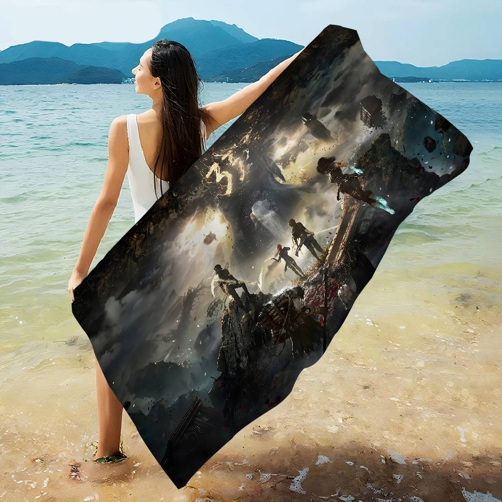 Game C-Clair O-Obscur E-Expedition 33 Microfiber Printed Beach Towel Mountain Climbing Yoga Beach Running Absorbent Soft Towel