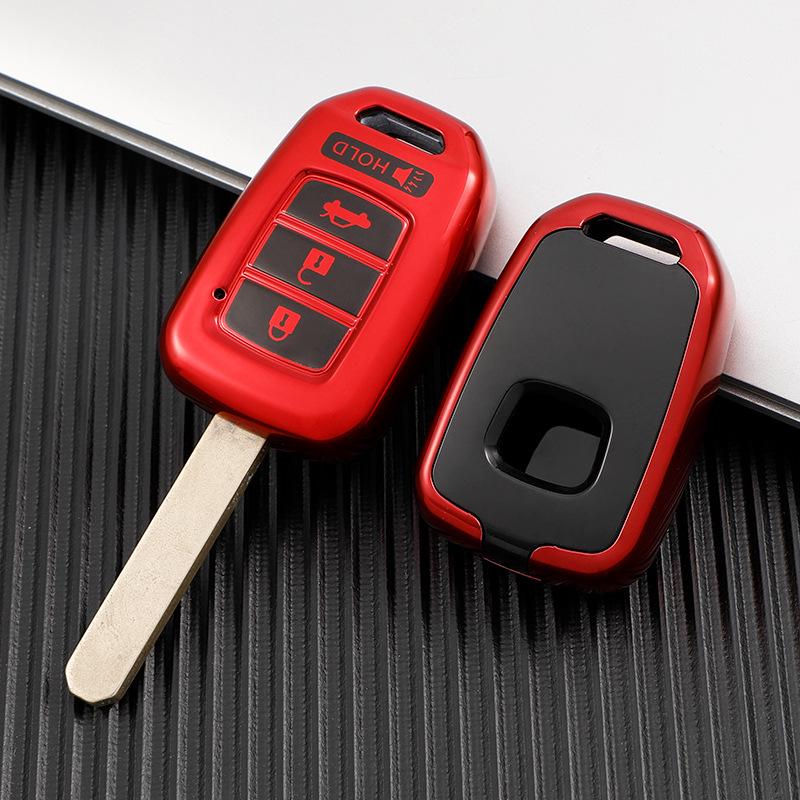 

TPU Protective Shell for 2016-2019 Honda Civic/Accord Remote Key красный