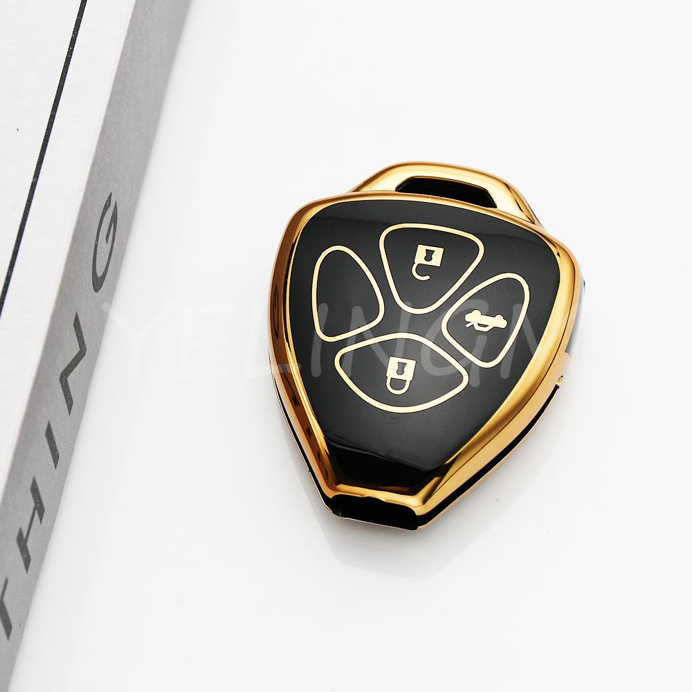 2/3/4Buttons Auto Key Shell For Toyota Corolla Vios Camry Yaris Rav4 Hilux Cruiser Fortuner Fob Holder Bag Car Key Case Cover