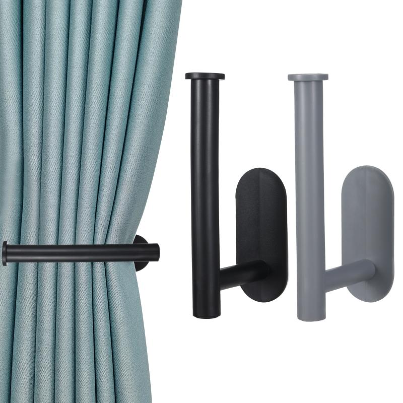 No Punching Self Adhesive Towel Holder Simple Plastic Toilet Roll Paper Holder Bathroom Kitchen Wall Storage Stand Home Decor