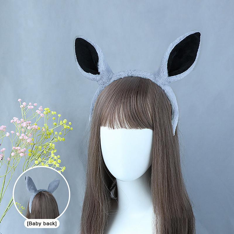 Kawaii Plush Horse Ear Headband Cute Simulation Animal Ears Hair Roop Cosplay Party Headwear Year Hair Accessories