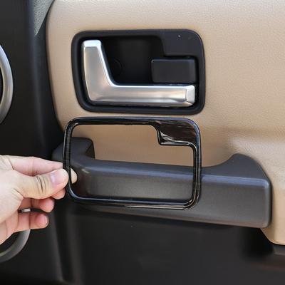 For Land Rover Discovery 3 04-09 ABS chrome/Black Wood Grain Car Interior Door Handle Bowl Cover Trim Sticker Car