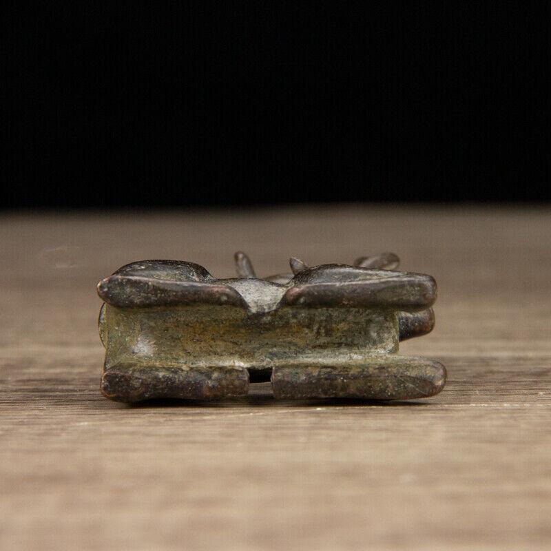 6 Cm Chinese Bronze Deer Statue Old Brass Animal Deer Sculpture