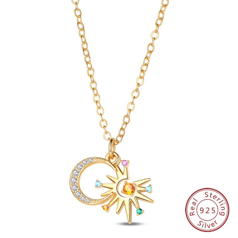 Necklace 925 Silver Cross Moonlight Guardian Dreamcatcher Necklace For Women Fashion Birthday Anniversary Jewelry Gifts