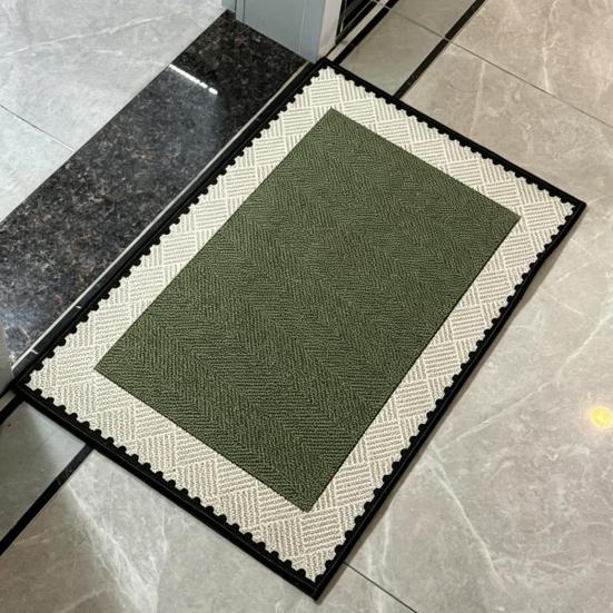 Bathroom Door Mat Super Absorbent Bath Mat Retro Bathroom Rug with Anti-Slip Bottom Diatomaceous