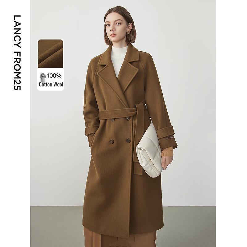 Langzi Wool Double-Faced Mid-Length Commuter Coat