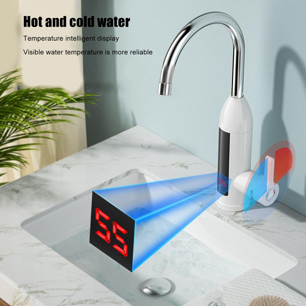 3000W Instant  Heater Faucet IPX4 ABS Tankless Stainless Steel Kitchen Heating Tap for Home Instant  Heater Faucet