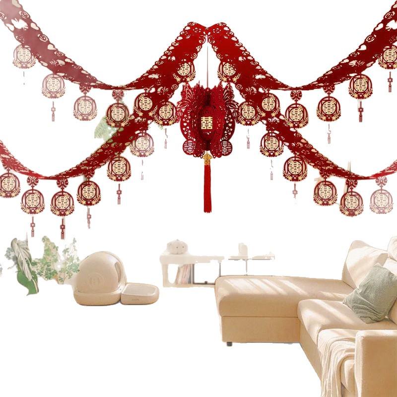 Chinese Style Wedding Latte Art Hanging Decoration for Living Room & Bridal New Room
