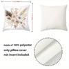Beige Floral Patterned Cushions for Home Decor Polyester Pillowcase, Sofa Decorative Cushion Cov Headboard Pillow