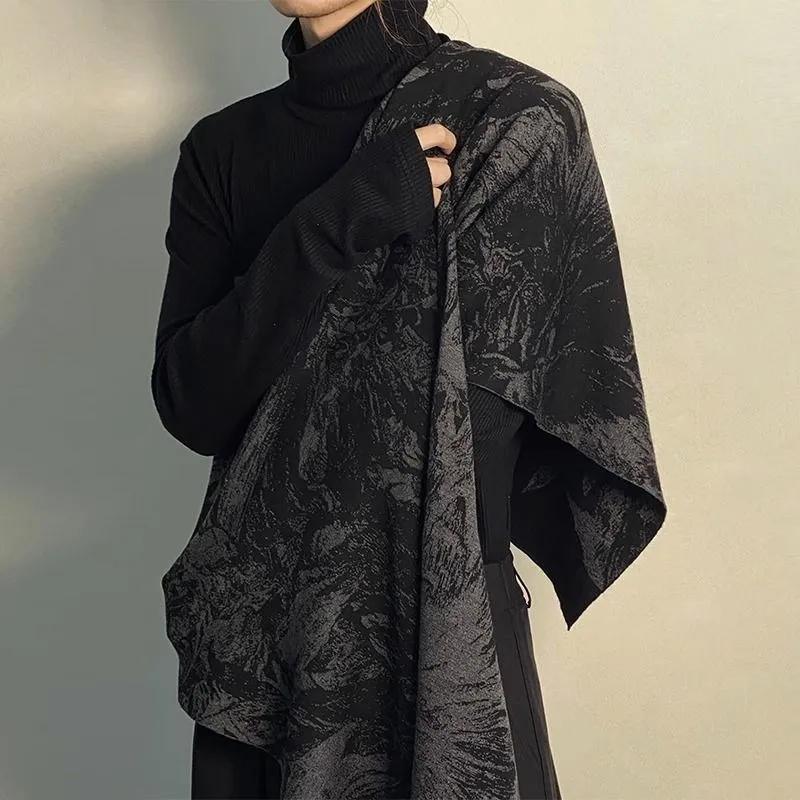 

Y2k Готический Графический Женский Шарф Шали Зимний Теплый Имитация Кашемира Шарфы Мужской Уличная Мода Винтажный Шарф Унисекс OneSize чёрный