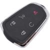 5 Buttons Replacement Key Fob Cover Case Fit For 2015- Cadillac Escalade, CTS, SRX, XT4,XT5, ATS, STS,XD6 CT6 XT5 Keyless Entry Remote Key Fob Shell