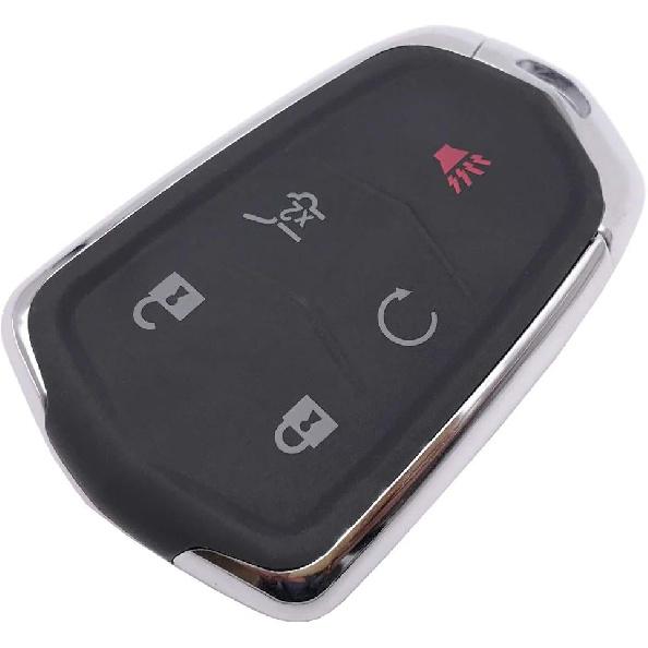 5 Buttons Replacement Key Fob Cover Case Fit For 2015- Cadillac Escalade, CTS, SRX, XT4,XT5, ATS, STS,XD6 CT6 XT5 Keyless Entry Remote Key Fob Shell