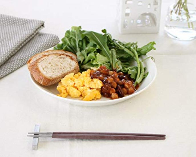 Cutipol GOA Brown Silver Chopsticks and Chopstick Rest Set